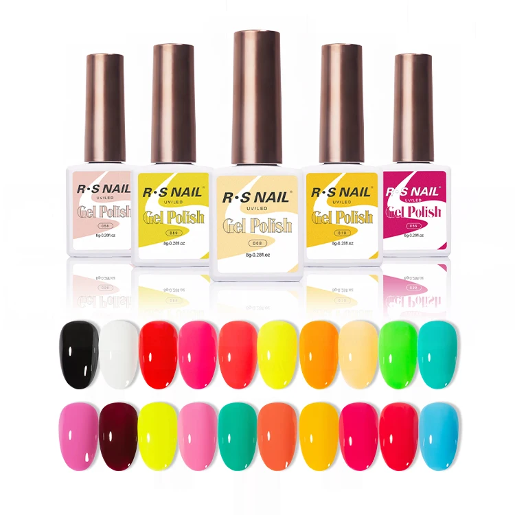 R S Nail 308 Colors Gel Polish Professional Nail Supplies Soak Off  Custom Private Label Hema Free Permanent Nail Polish