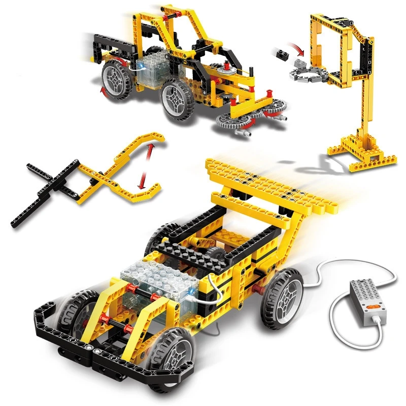 Mechanical engineering  Building Blocks machinery Crane 4in1 MOC building Blocks Educational Toys Kit Kids Block