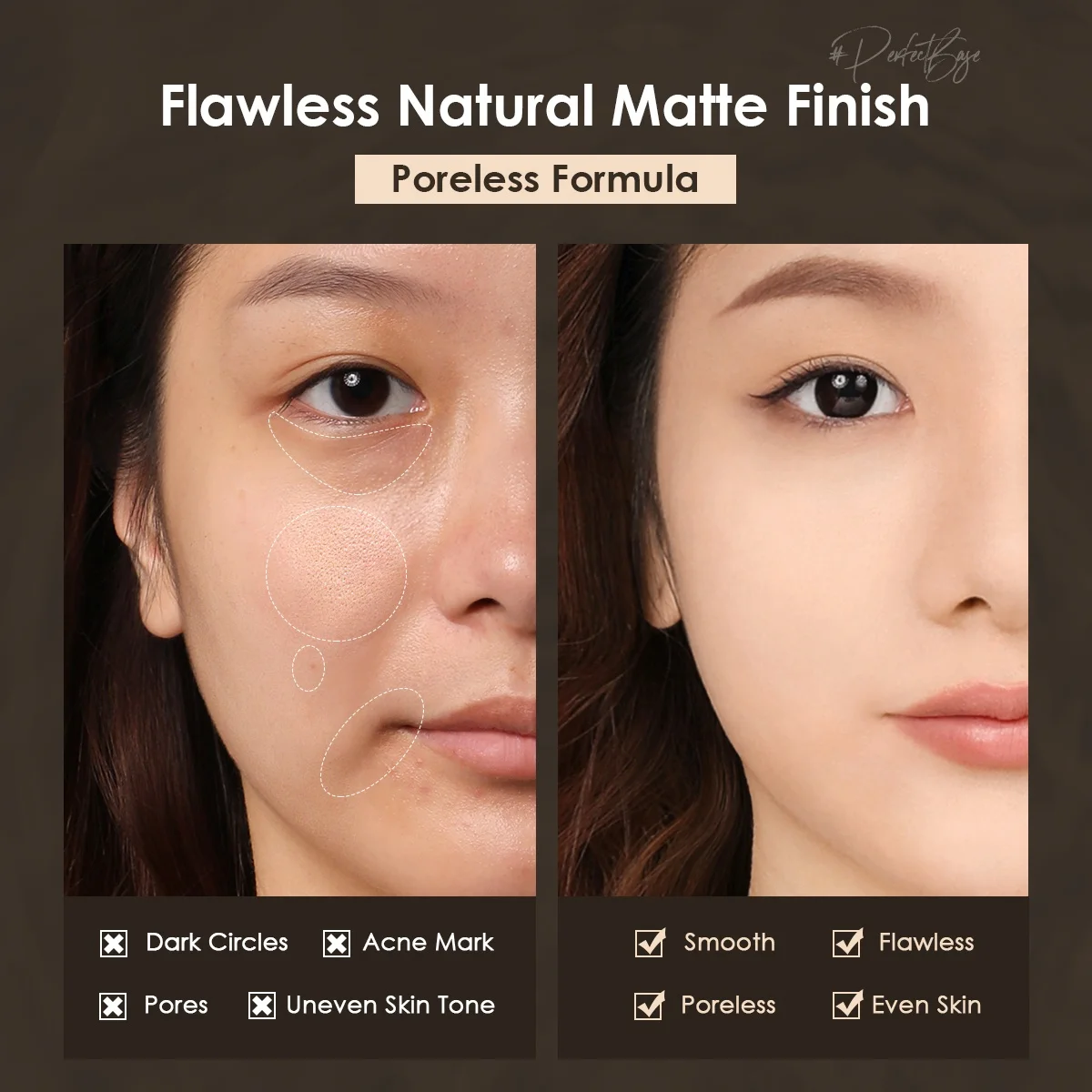 FOCALLURE FA205 Face Makeup Skin Tint Foundation Mouse Foundation Light Coverage Foundation