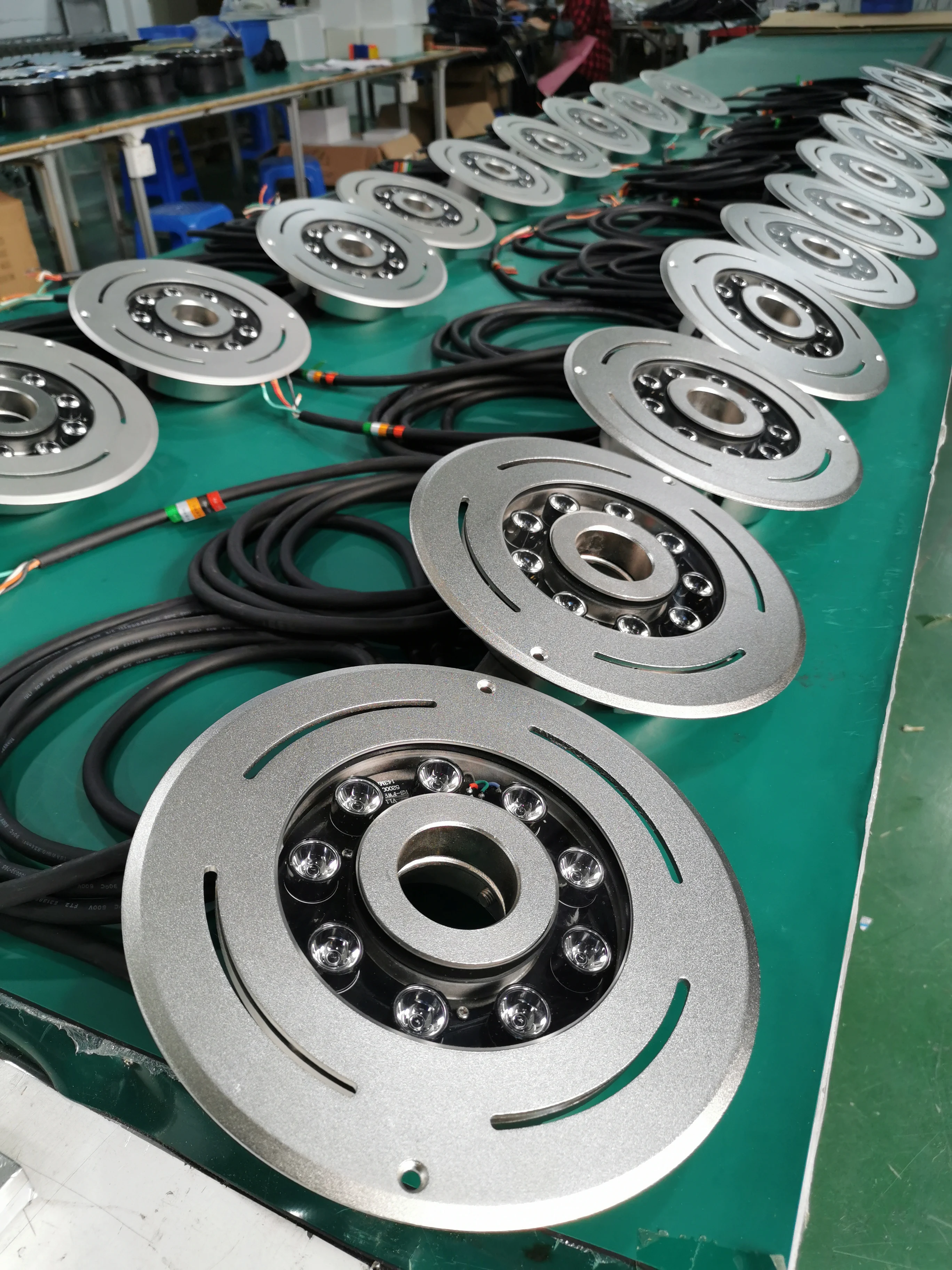 outdoor dmx controller rgb dancing music ip68 ac 24v 27w led underwater water pump fountain ring lights