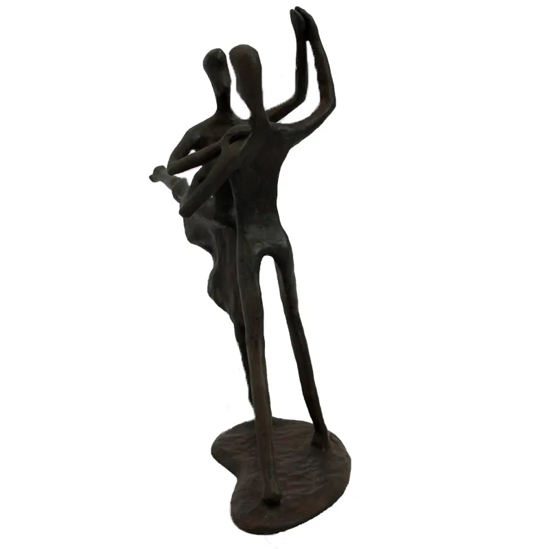 Metal Sculpture Dancer Statue couple Dancer Brass Figurine For Decor or for bar decor
