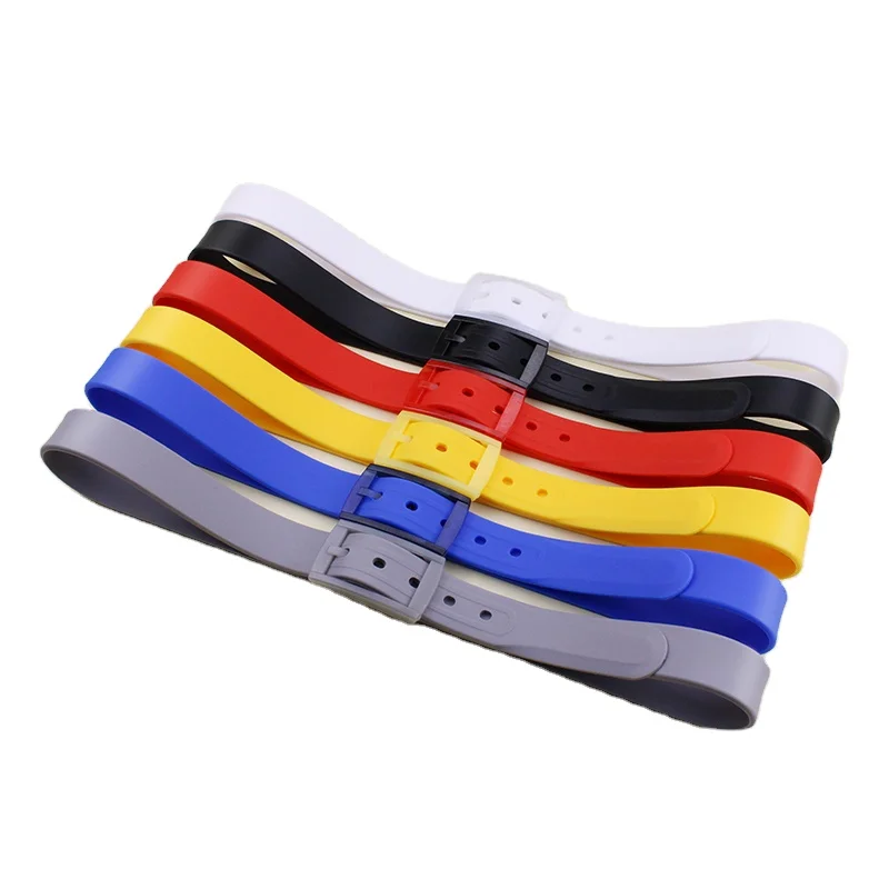 Versatile Metal Free Allergy Resistant Silicone Belt For Men And Women Soft Belt Plastic Buckle Candy Colored Belt