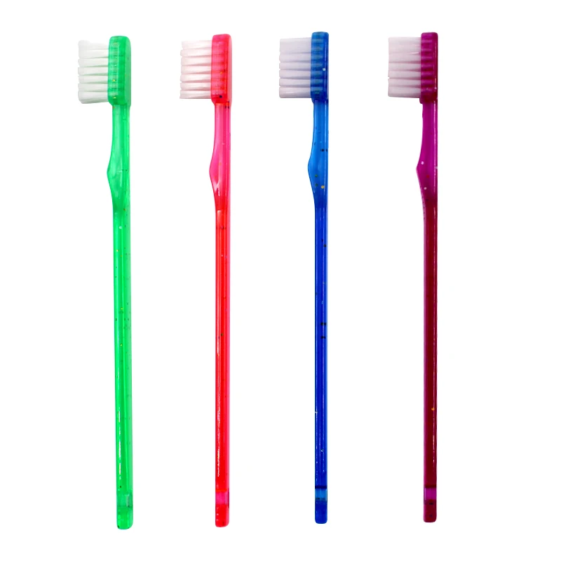 With Hanging Hole Simple Small Head PS Handle with Sparkles Kid Toothbrush Child