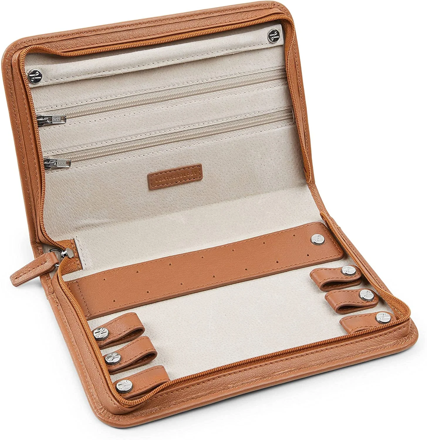 Cognac Large Jewelry Case