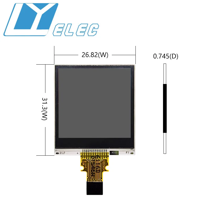 Sharp LS013B7DH03 1.33 inch 128x128 10Pin SPI Interface Reflective TFT LCD Display Panel Mono LCD Display
