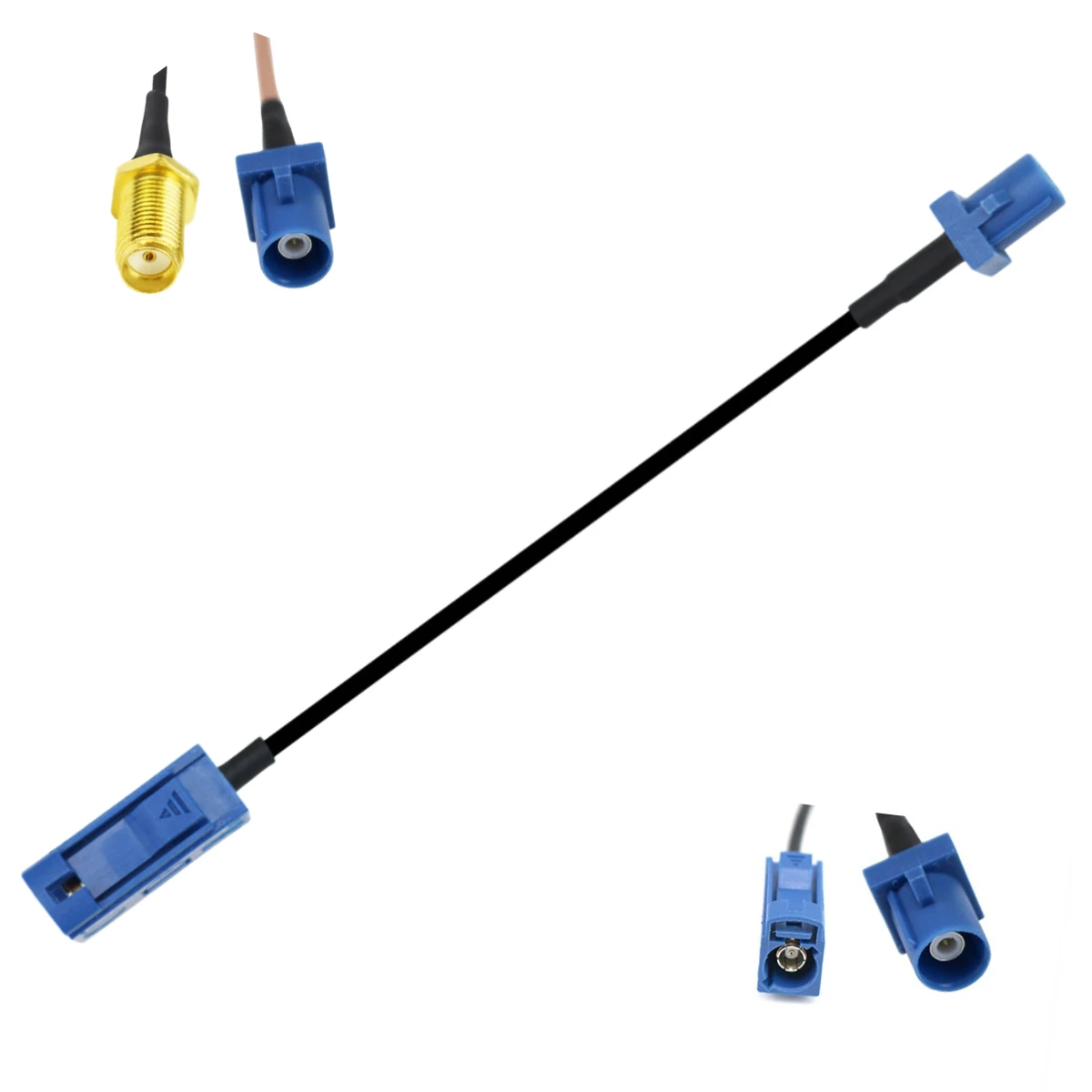 Auden low price 50ohm Fakra Male To Fakra Female low loss RF rg174 coaxial cable