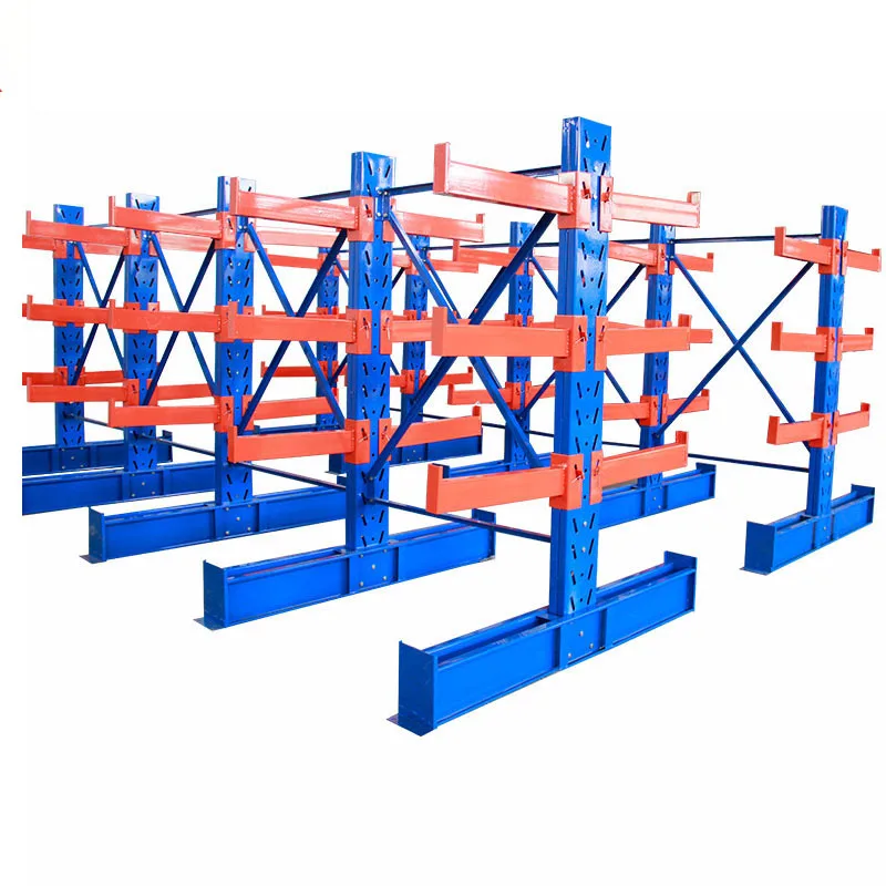 Jiabao Industrial Heavy Duty Warehouse Strip Tube Material Cantilever Long Arm Storage Rack