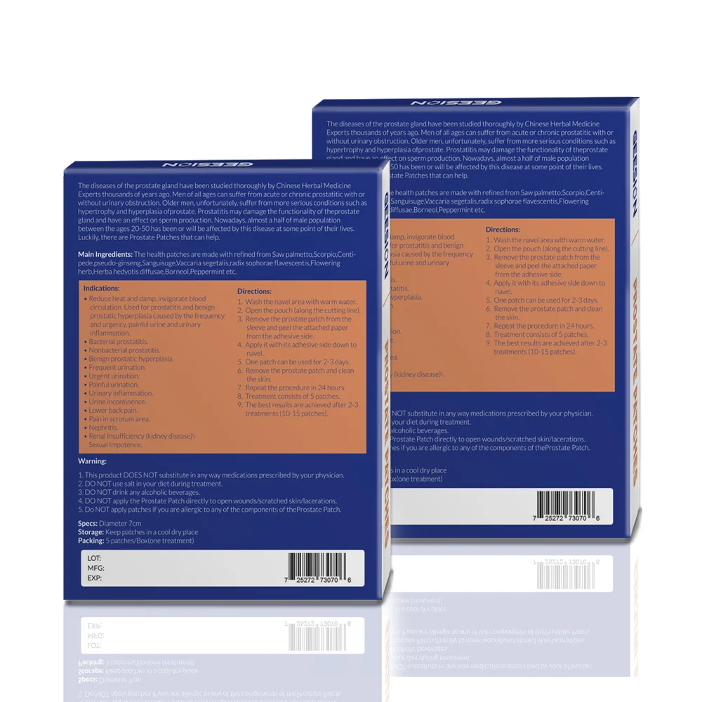 Best Seller Health Care Product Prostatic Navel Plaster for Relief Prostate Pain