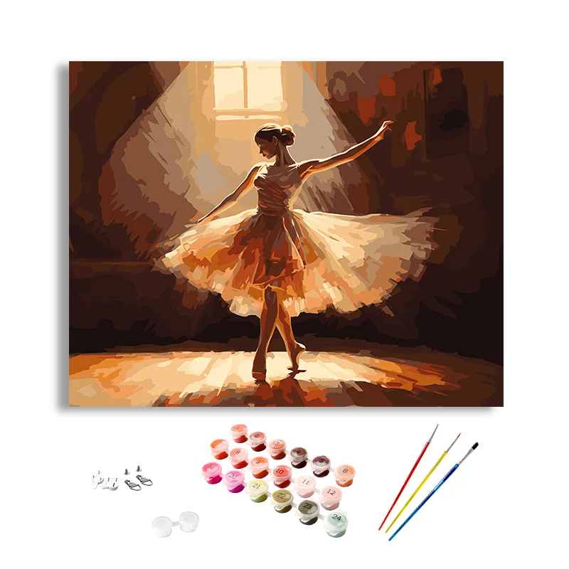 Custom Painting By Numbers Beautiful Dancing Girl DIY Paint By Numbers Modern Oil Painting By Numbers Arts For Home Decoration