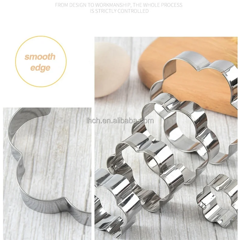 High Quality Reasonable Custom Stainless Steel Halloween Heart Shape Christmas 3D Mold Square Cookie Cutter Set of 3