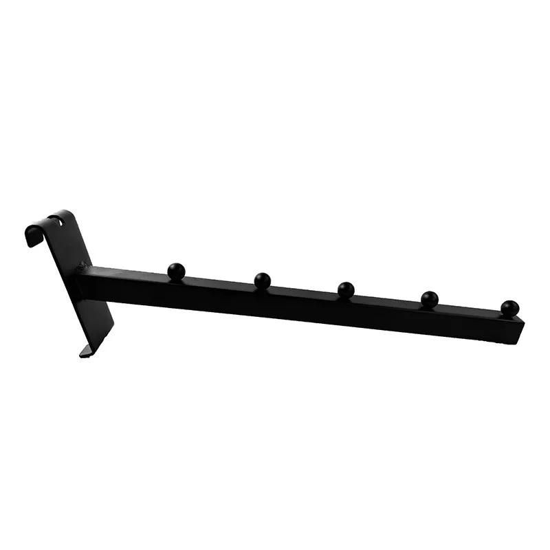 Clothing Store Gridwall Waterfall Rectangular Tube Clothes Hangers Display Hook with 6 Balls For Wire Mesh Display Panel