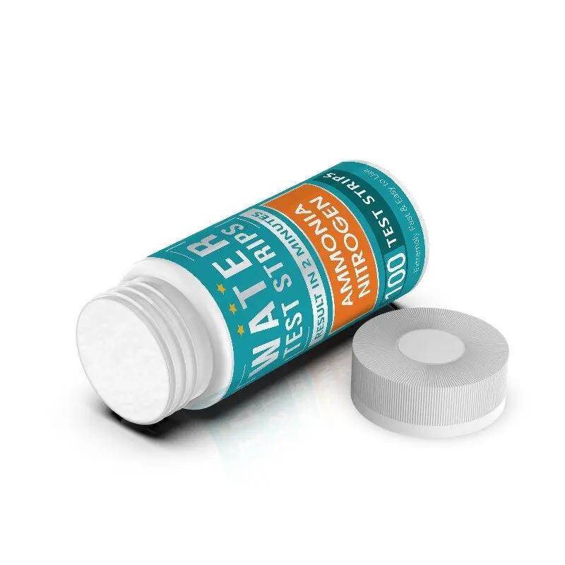 Water Quality Ammonium Nitrogen Test Strips with Activator, Pack of 100
