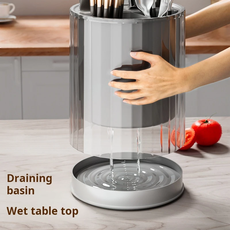 Transparent GreyKnife Block Without Knives Universal Detachable Knife Holder for Easy Cleaning Space Saver Knife Storage Holder