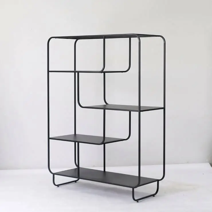 Steelite New Pattern Rounded Corners Metal Bookshelf Display Bookcases For Living Room