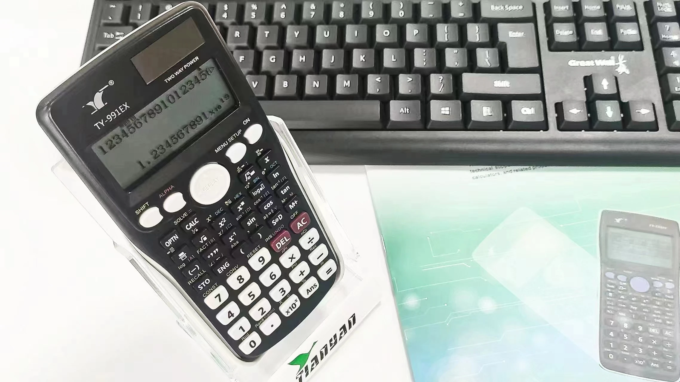 991EX Scientific Calculator Dual Power Supply Scientific Calculator 16 Digits Dot Matrix  Display Scientific Calculator