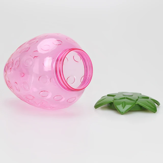 Transparent Food Grade Strawberry Type Water Empty Drink Disposable Juice Plastic Bottle