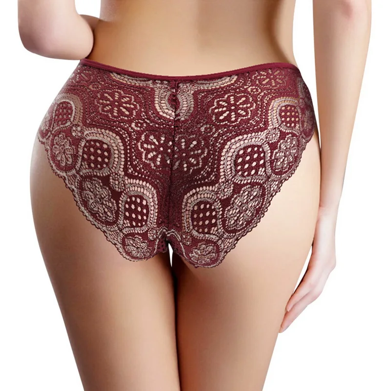 Wholesale Invisible Seamless Bikini Lace Underwear Underpants Half Back Coverage Panties