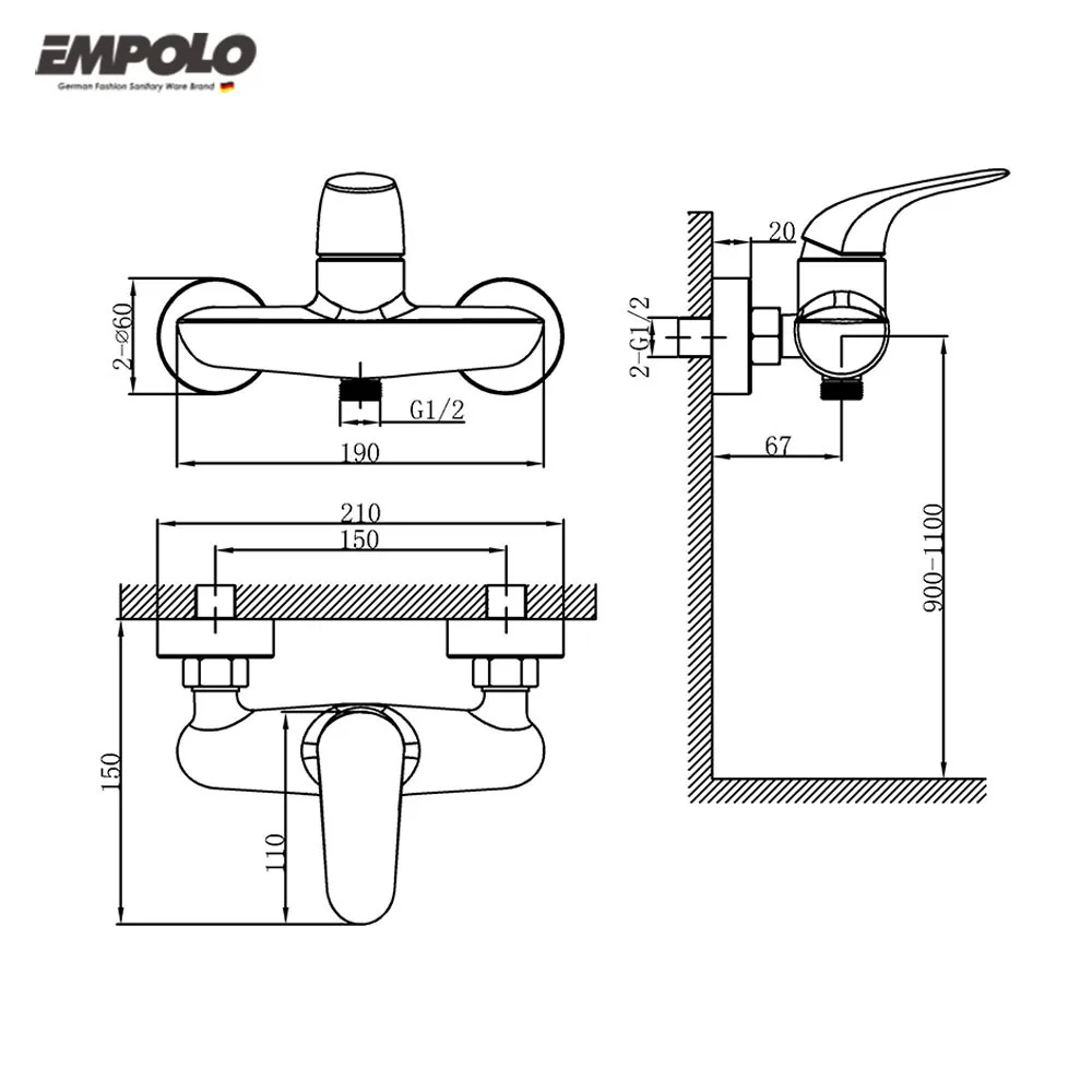Hot Sales Single Lever Bathroom Shower Mixer