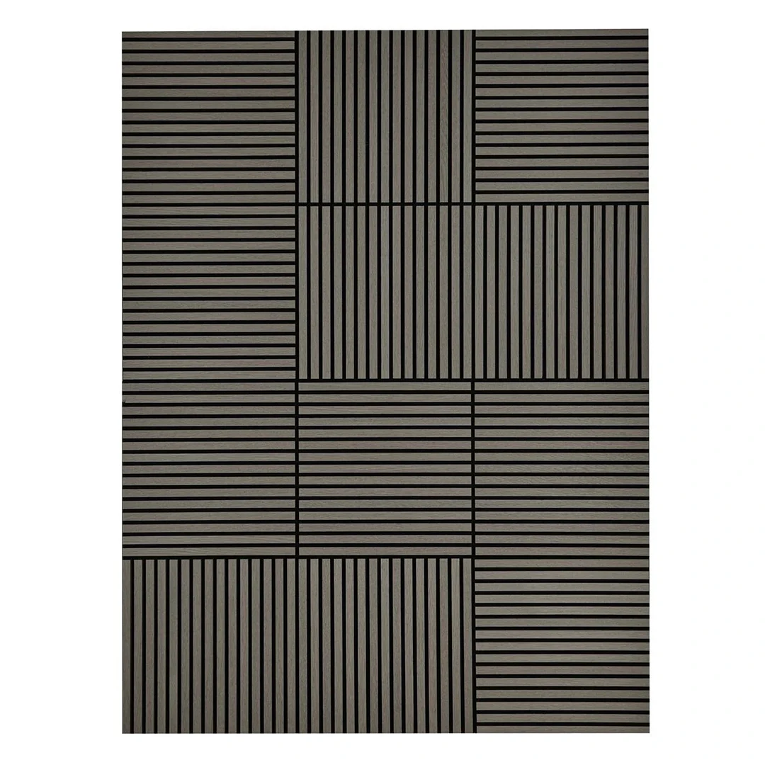 Akuslat mini grey oak wpc wall cladding sound insulation acoustic panels for home office
