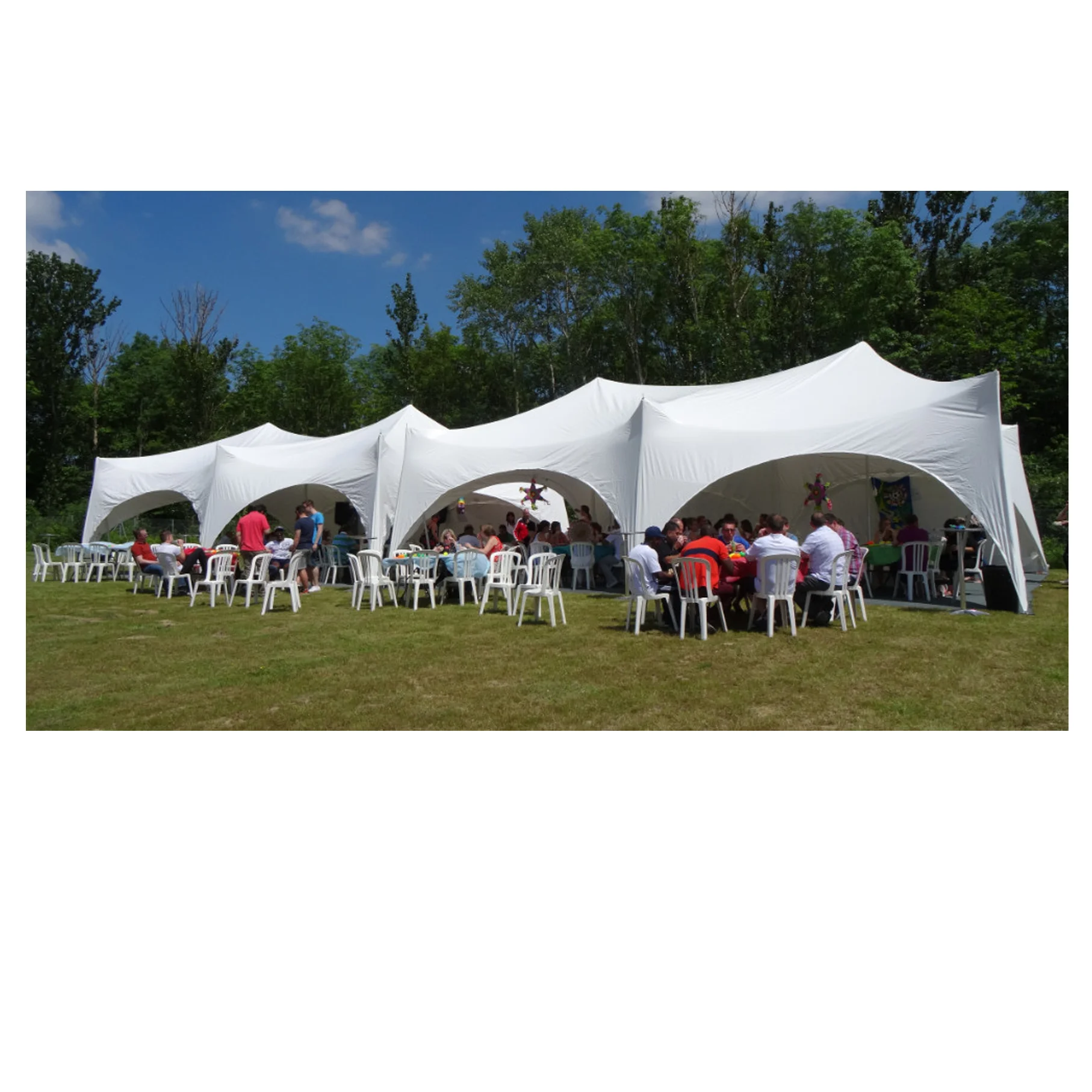 Outdoor Big Marquee Double Capri Stretch Tents For 300 People