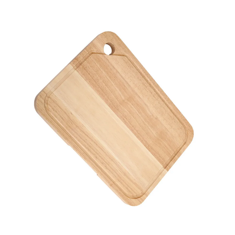 Low MOQ natural wood cutting serving board set chopping board oak customized with groove