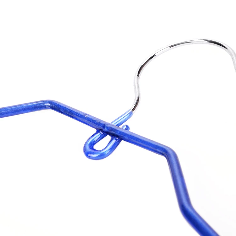 Manufacturer Wholesale Non-Slip PVC Coated Metal Clothes Hanger Custom Color Cheap Metal Hanger For Clothing