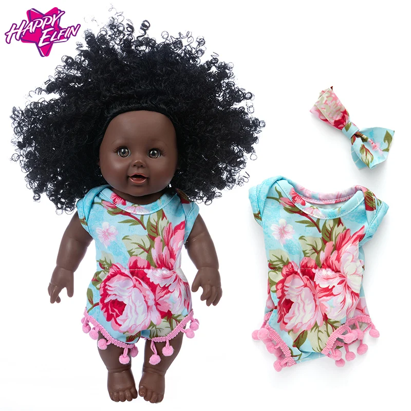 Top Sales 12 inch african american fashion black baby doll for girl doll manufacturer China Hot sale products