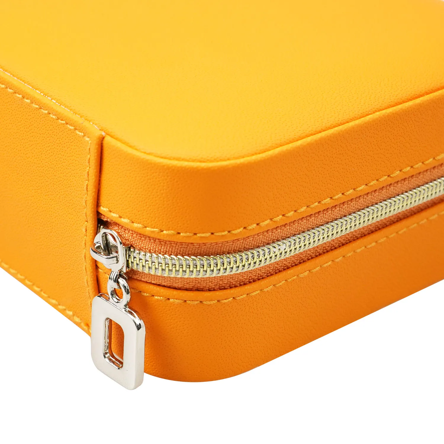 Custom Logo Luxury Travel Portable Small Earring Ring Jewelry Box Jewellery White Pu Leather Organizer Storage Packaging Box