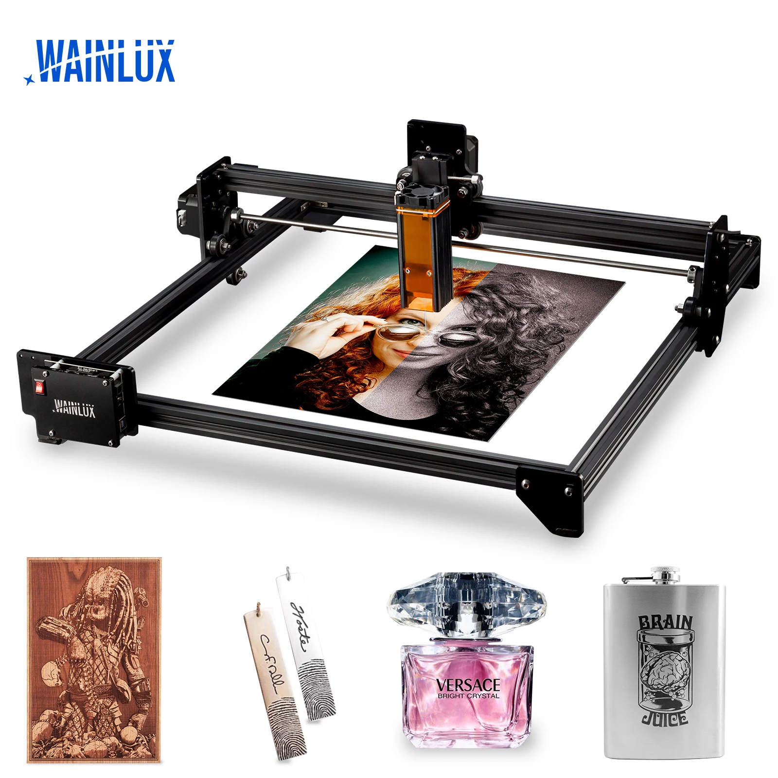 Wainlux Laser Engraving Machine For Metal DIY Lazer Engraver Cutting Printer 40w CNC Router For Logo carving Cut wood/Leathe