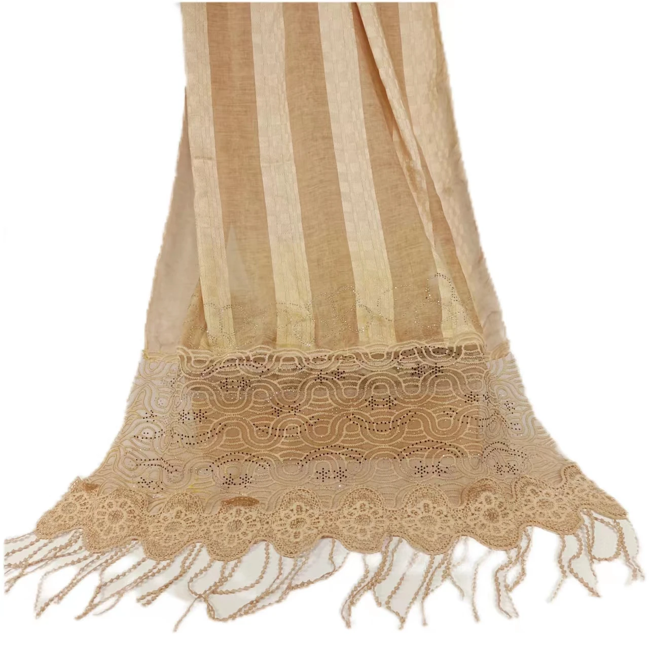 Low Price Silk Transparent Cotton And Linen Solid Lace Colored Pearl Dubai Malaysia Flower Hijab Scarf