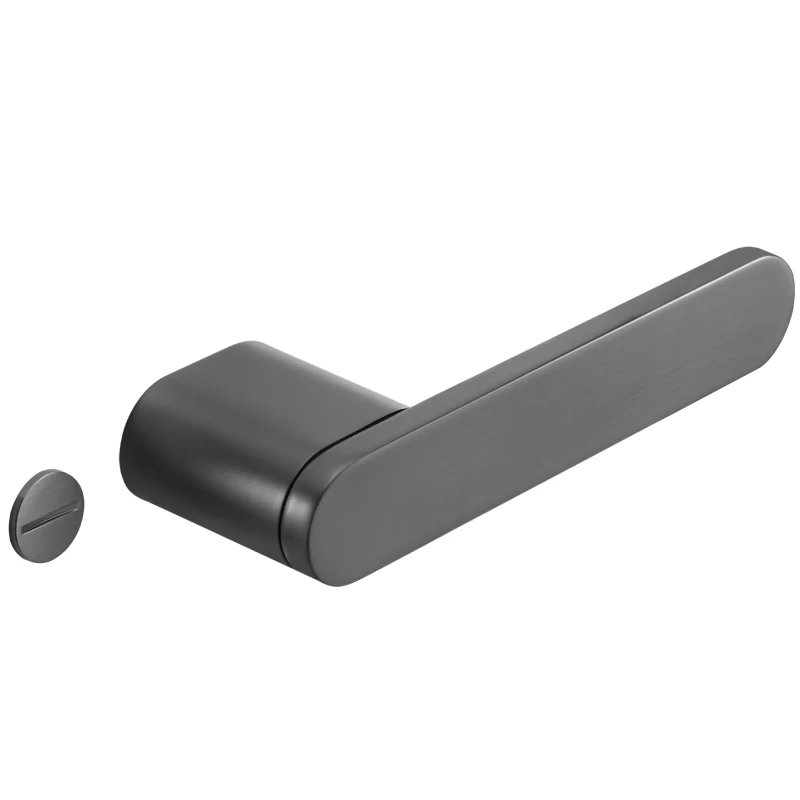 Simple Design Door Knob Black Gray Bathroom Knob High Standard Interior Door Lock Set