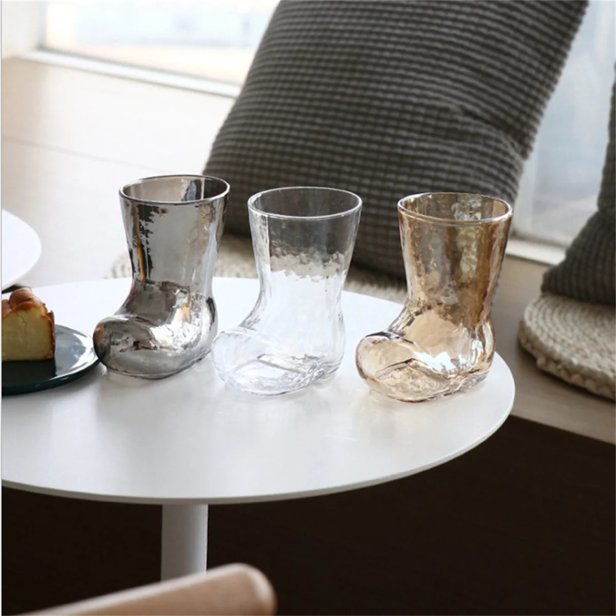 2023 Hot Sale New Korean Style Creative Clear Boot Shoes Shape Wine Glass Cocktail Glass Beer Glass Cups
