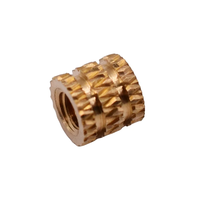 Jiyan Best Sell CNC Machining Brass Threaded Nut Through Hole Knurled Brass Nut Customized Parts