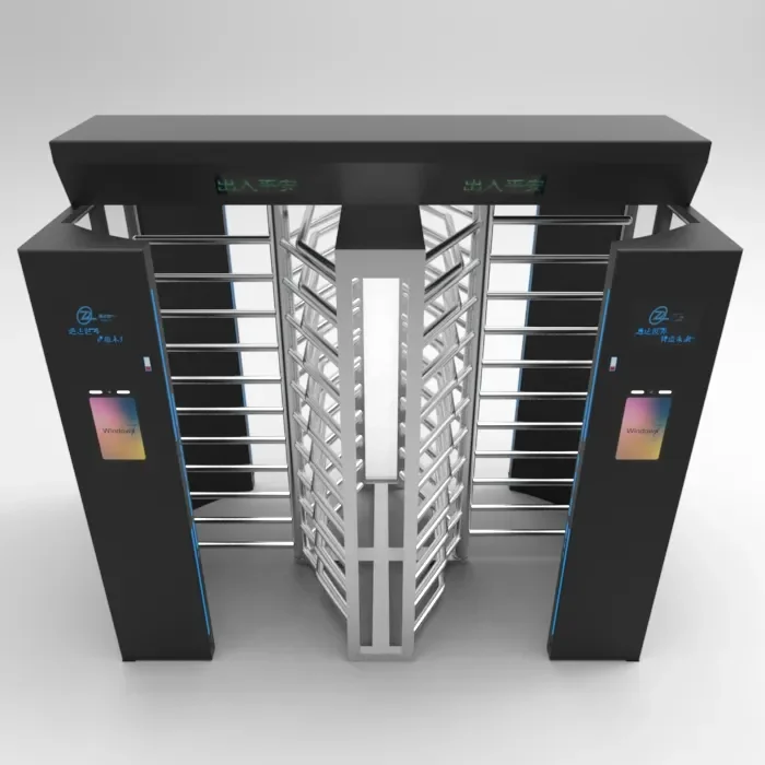Community Full Height Turnstile  Gate Security  RFID QR Code Facial Recognition With Electronic Access Control