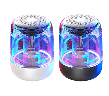 High Stereo  Wireless  Mini Speaker  Portable Colorful Lighting Music Speakers Car  Glass Speaker