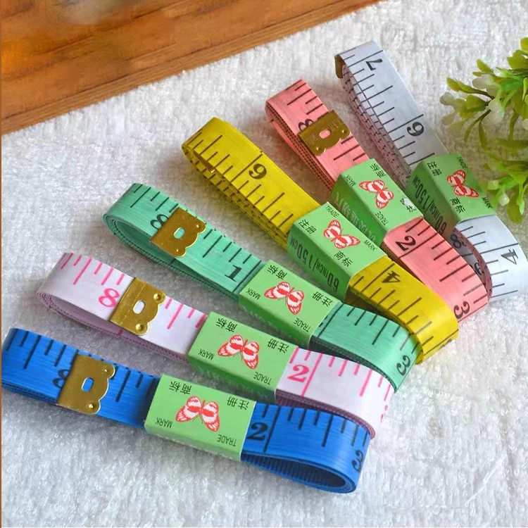 Chinese economical flexible measuring tape 150cm length 2cm width / with metric and inch scale on each side # HD1520