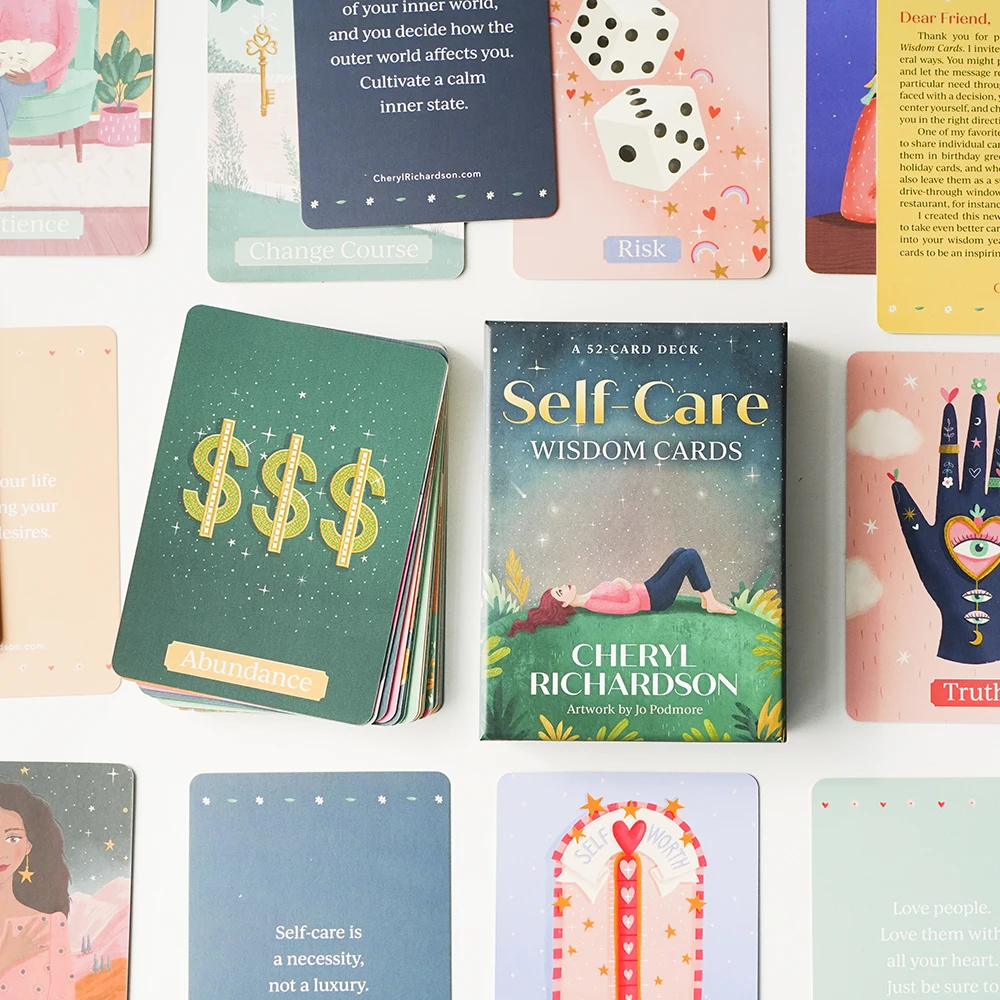 Wholesale Paper Self Care Collection Wisdom Playing Positive Affirmation Custom Printing Game Cards