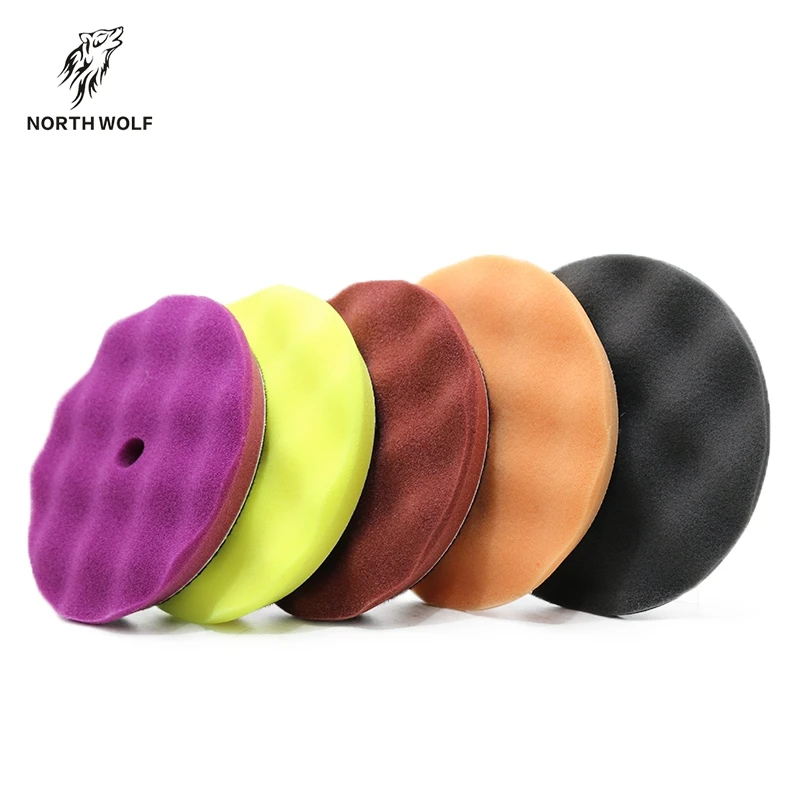 Полировальная вафельная пена для автомобиля, поролоновая полировальная накладка North Wolf DA, поролоновая полировальная Накладка для автомобильного детейлинга