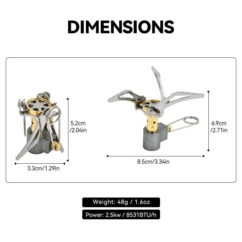ORANGEGAZ  Mini Camping Gas Stove Palm Furnace Portable Gas Stove  With  Small Volume and Large Role