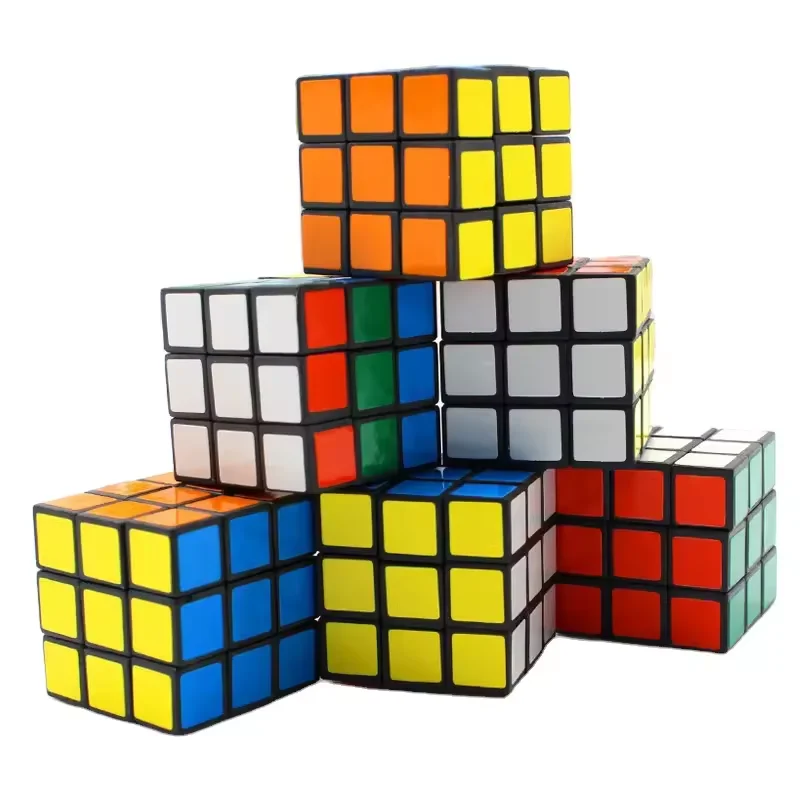 Best Selling Educational Early Plastic Toy Speed Cube 65mm Smooth Solid Plastic 3x3x3 Magic Cube Puzzle For Kids