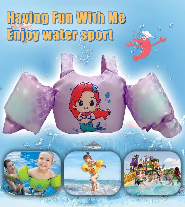 Life Jackets Kids Swimming Life Vest Child Armband Float Device Arm Ring Buoyancy Aid Swim Vest