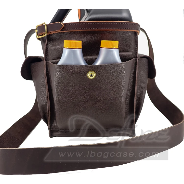 Custom Leather Chainsaw Bar Oil Tool Tote Carry Bag Chainsaw Accessory Tool Bag