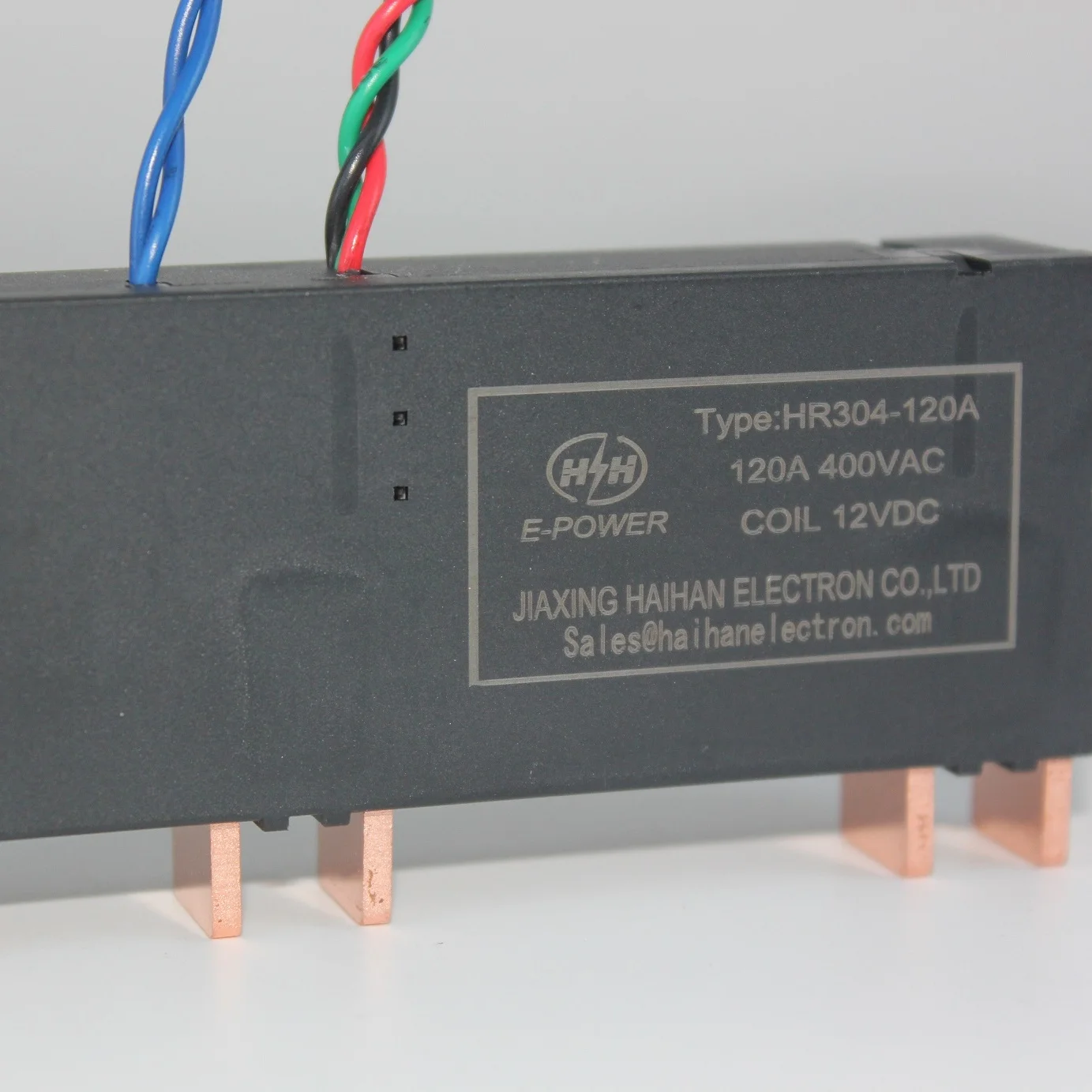 Latching relay with 120A double coil 12VDC for three phase electronics meter