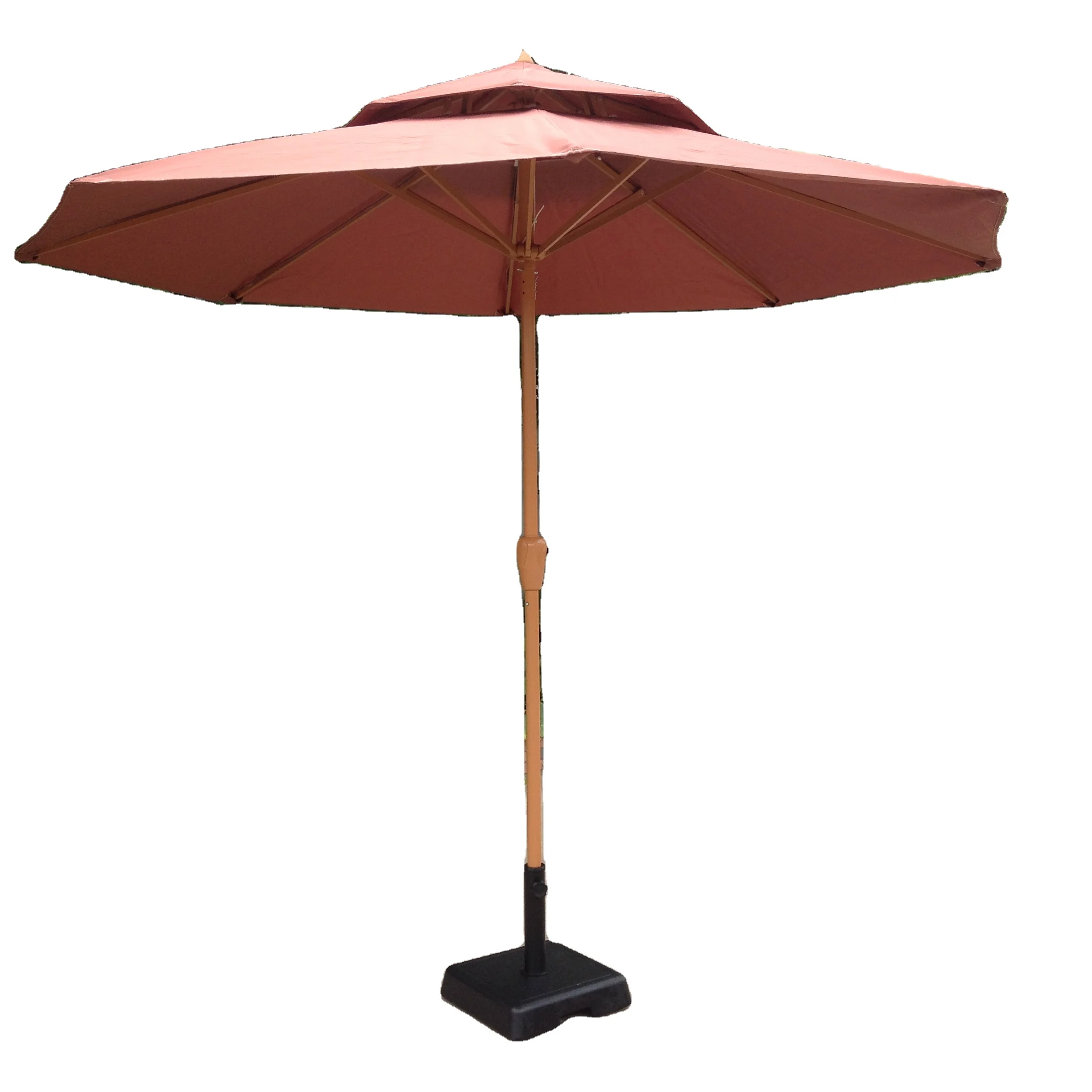 3x3m 4x4m 5x5m Iron umbrella, wooden umbrella