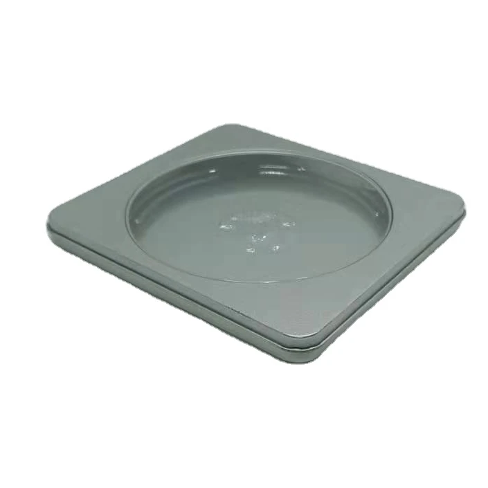 Прямоугольная Серебристая жестяная коробка с принтом логотипа на заказ с прозрачным окном из ПВХ для упаковки компакт-дисков, DVD, VCD, включая лоток из ПВХ