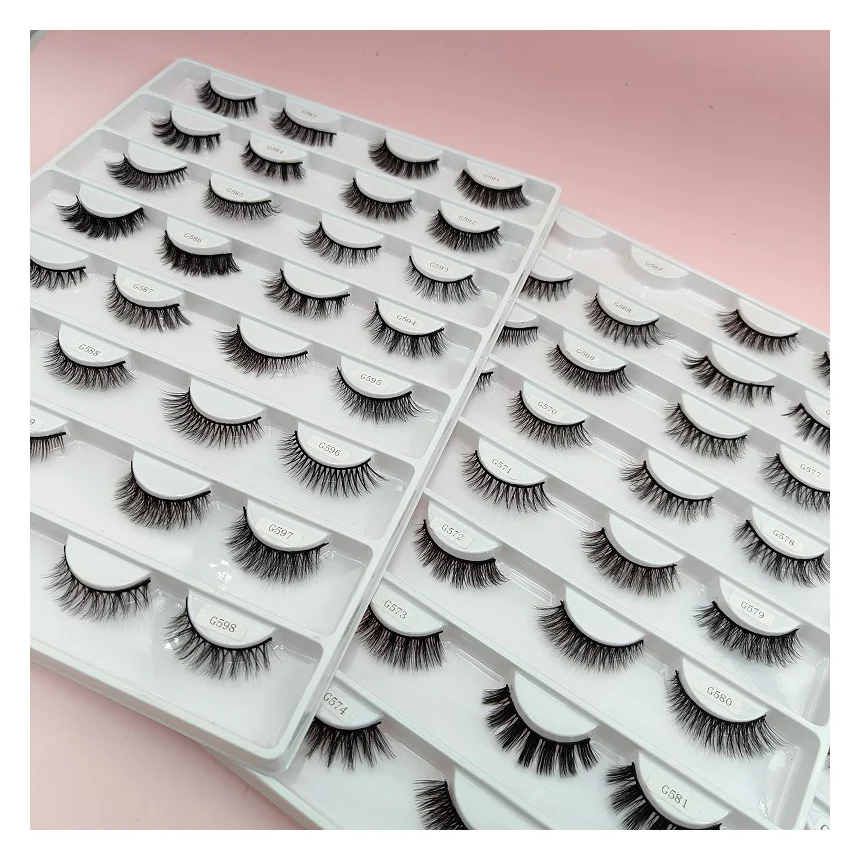 Private Label 3D C Curl False Eyelashes Silk Lashes Wholesale Individual Eyelashes Salon