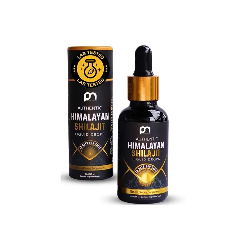 Premium Gold Shilajit Liquid for Brain, Heart & Gut Health Natural Fulvic & Humic Acid Source OEM