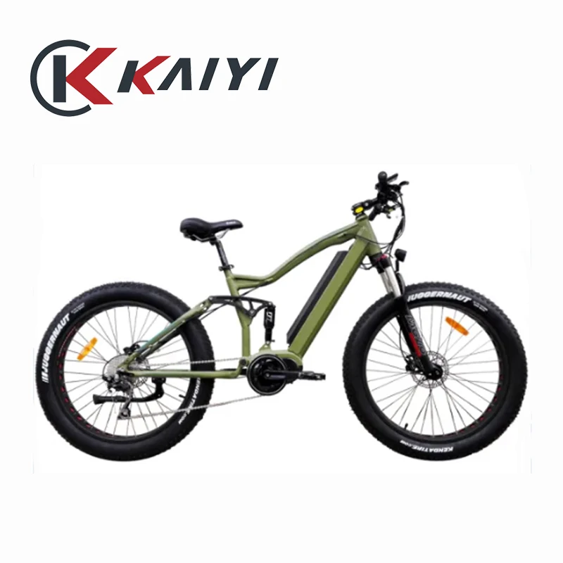KAIYI Mid Motor Lithium Battery Fat Tire Electric Bike 48V 26*4.0 Sturdy Rad Factory Direct Sale 1000W 1500W Smart 9 Speed 21AH