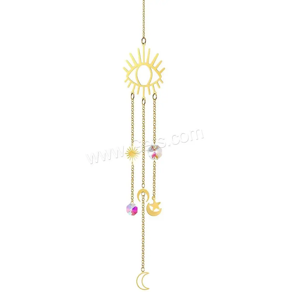 Ловец Солнца, подвесные украшения, Хрустальный Декор для дома, Ловец Солнца, железный золотой цвет, граненый 1553010