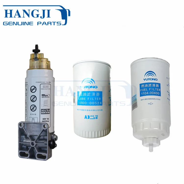 Оригинальные детали автобусного Двигателя yutong 1101-01017, дизельный фильтр 1104-00400, топливный фильтр 1000-00524, масляный фильтр